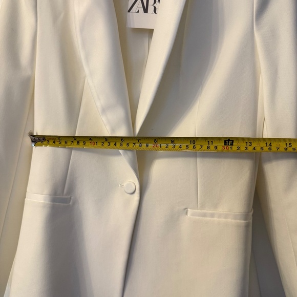 Zara White Tuxedo Blazer - Picture 9 of 9